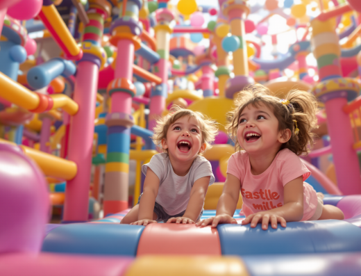 Parc de jeux Marignane Kids Park château labyrinthe coloré enfants